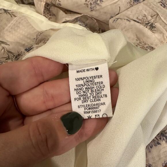 Arula Floral Cami Tiered Maxi Dress Plus Size In Beige - Picture 6 of 6